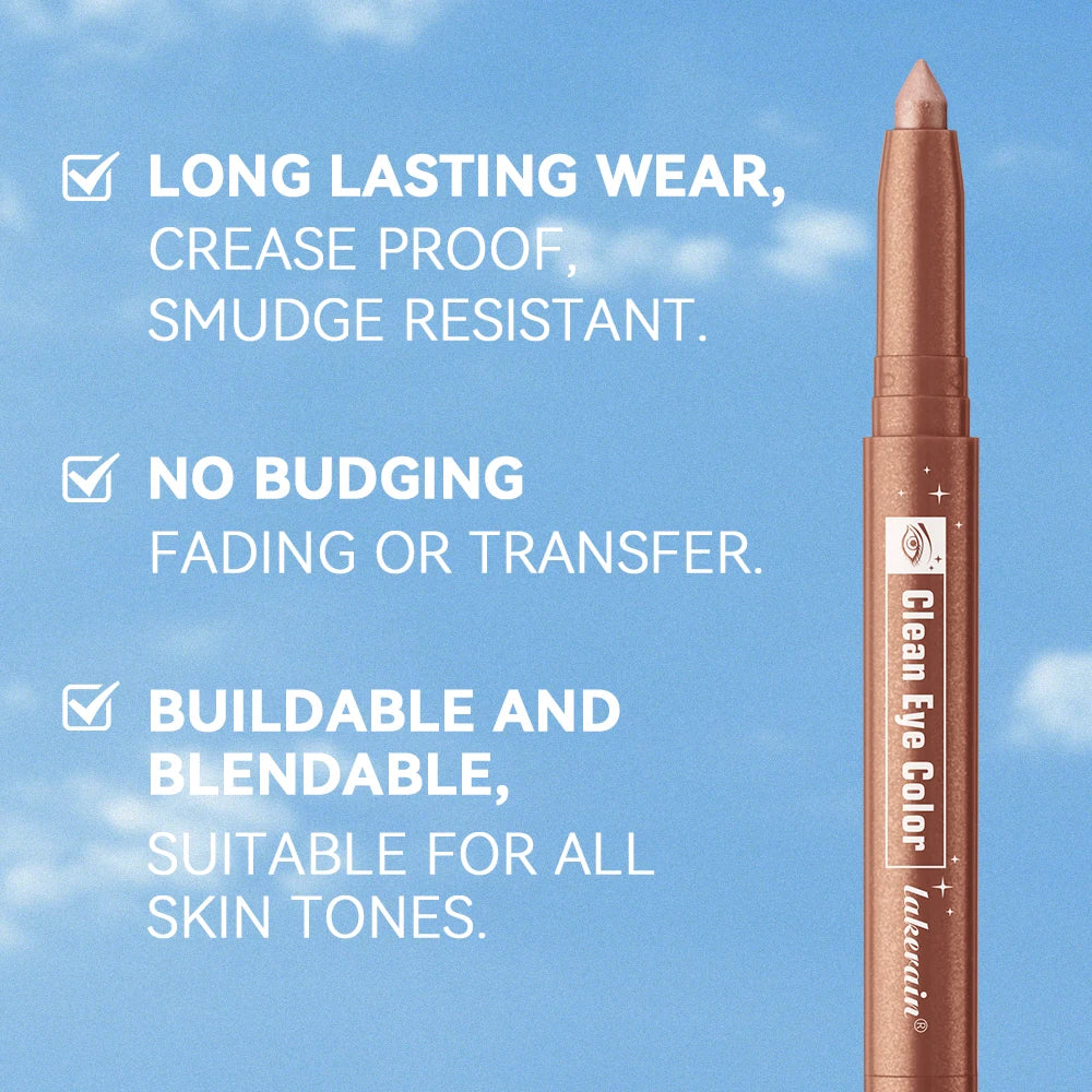 1PC Smudge-proof Eyeshadow Sticks Long Lasting High Pigmented Shimmer Glitter And Matte Neutral Brown Eyeshadow Pencil Crayon Oasis Select