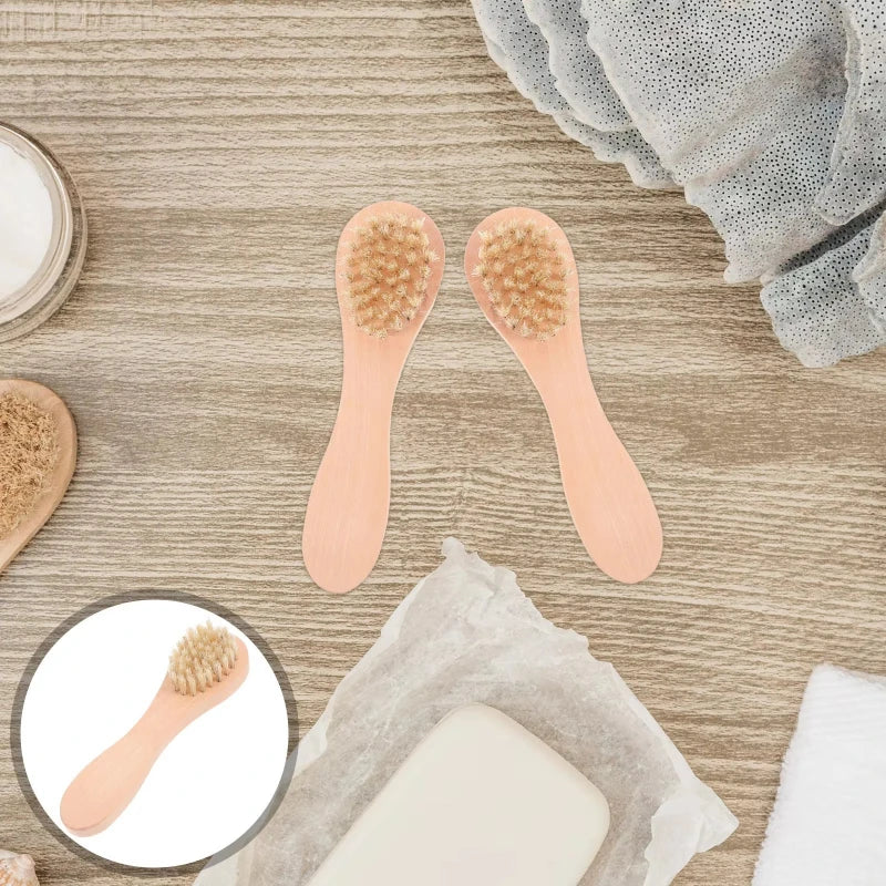 1/2/4/6pcs Dry Skin Body Massage Wood Brush Natural Bristle Dead Skin Remover Anti Cellulite Exfoliates Circulation Massage Tool Oasis Select