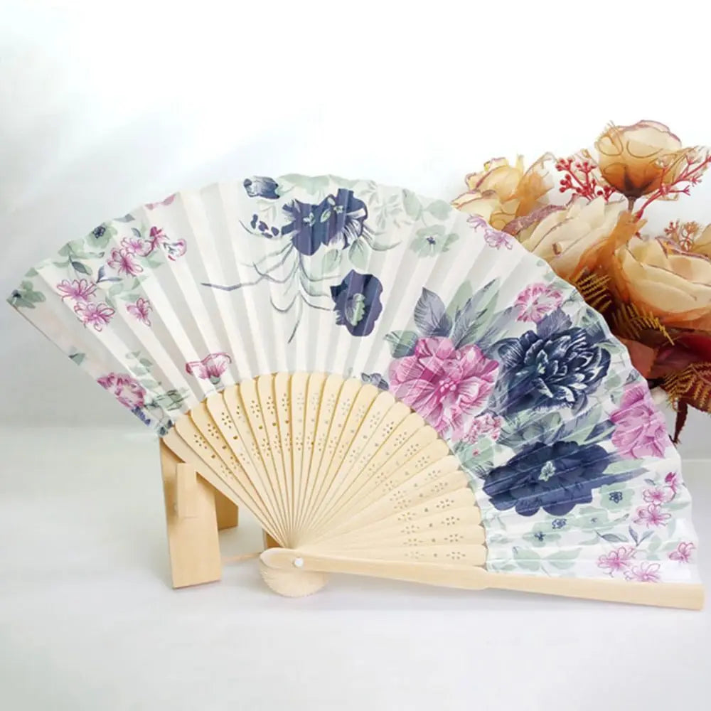 Colorful Bamboo Folding Fan – Wedding Gift & Photo Prop Decorative Folding Fan Oasis Select