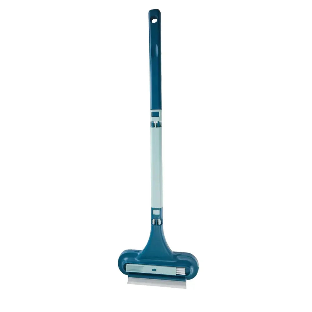 2 in 1 Window Mesh Screen Brush Window Cleaner Magic Broom Wiper Telescopic Long Handle Window Mop Squeegee Wiper Cleaning Tool Oasis Select Blue