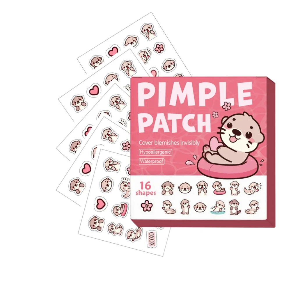 Hydrogel patch -32/48/64 pieces, hypoallergenic, waterproof, nonalcoholic skin sticker Cute otter design for both men and women Oasis Select 64pcs