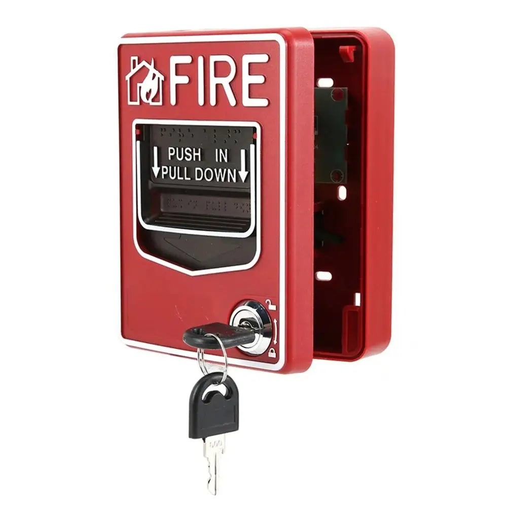 Sturdy Hard Casing Conventional Manual Alarm Call Point Prominent Red Outer Shell Emergency Triggering Pushbutton Oasis Select