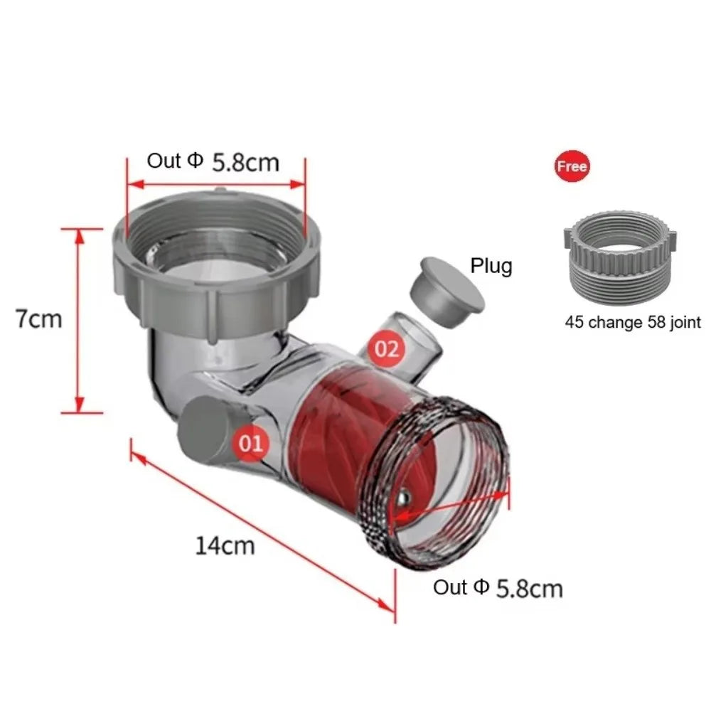 plastic Wash Basin Drainage Pipe Kit Curved Tube Anti-Blocking Drain Pipe Joint Fast Connection Odor Proof Oasis Select 1