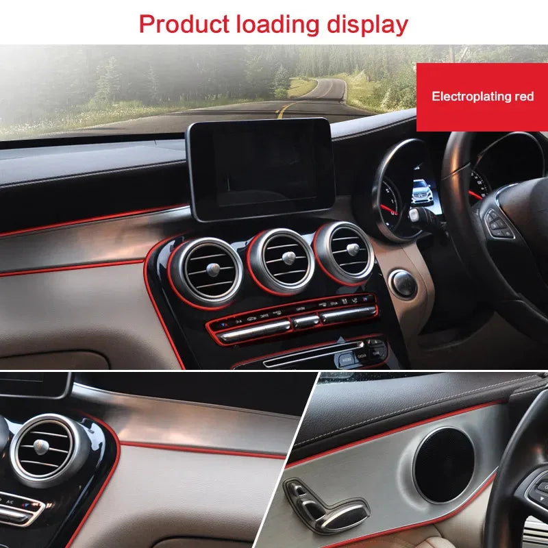 1/2pcs Universal Car Moulding Decoration Flexible Strips 5M Interior Auto Mouldings Car Cover Trim Dashboard Door Car-styling Oasis Select