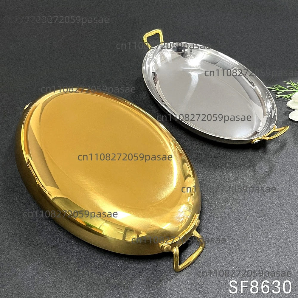 Stainless Steel Nonstick Pot & Plate Set – 20–32cm Double Ear