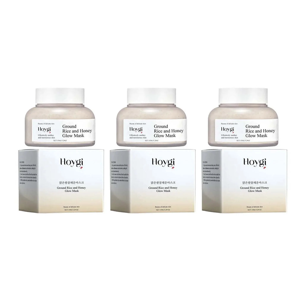 Rice & Honey Face Mask Moisturizing Fade Dark Spot Hydrating Repair Brightening Shrink Pore Hydrating Mask Glowing Skin Care Oasis Select 3 x 150g Boxed