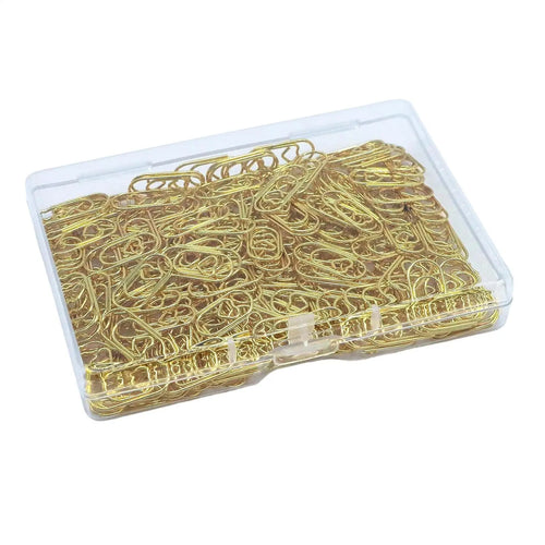 100Pcs Creative Mini Heart Paper Clips Paperclip Card Photo Tickets Holder Binder Clamps For Notebook Planner Bookmarks Clip Oasis Select