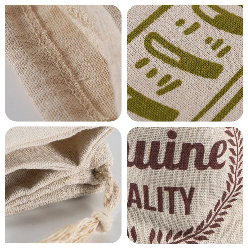 2026 New Arrival！Linen Bread Bags Reusable Portable Drawstring Kitchen Organizer Home Homemade Artisan Bread Storage Bag Oasis Select