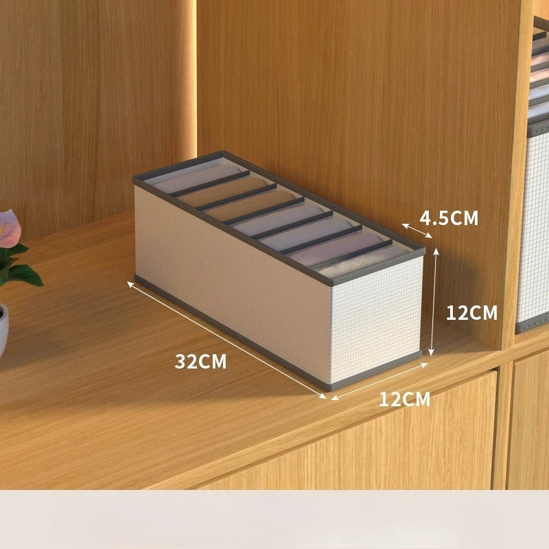 Foldable Fabric Drawer Organizers with Handles - Multi-Compartment Storage Box for Clothes, Pants, Bedding, Closet Organizers Oasis Select Small size 7 grids