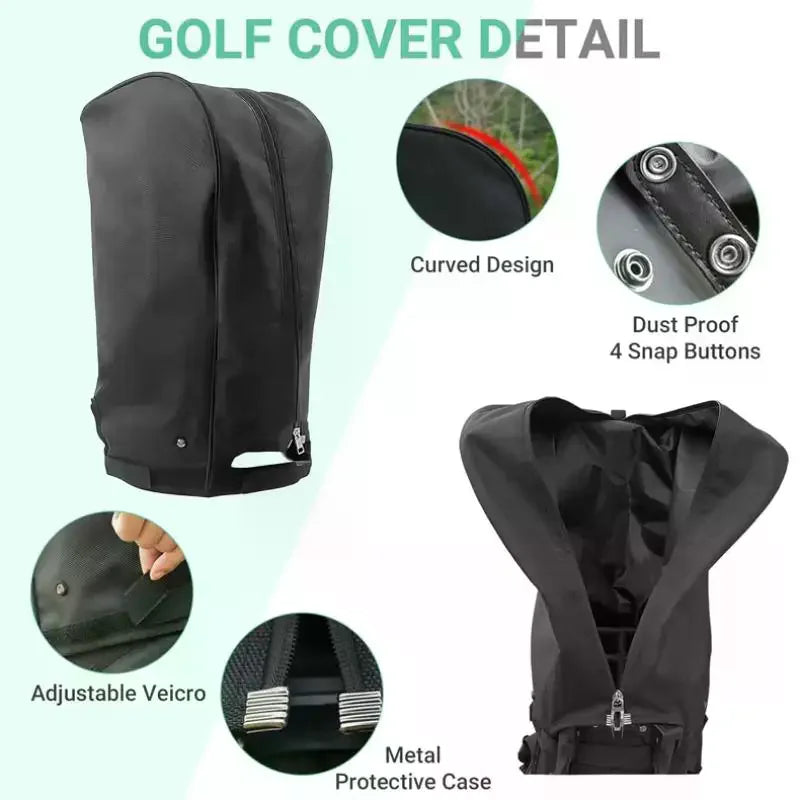 Golf Bag Rain Cover Dustproof Rain Hood Club Protector Portable Golf Bag Rain Cover For Golf Bag And Carry Cart Stand Bag Oasis Select