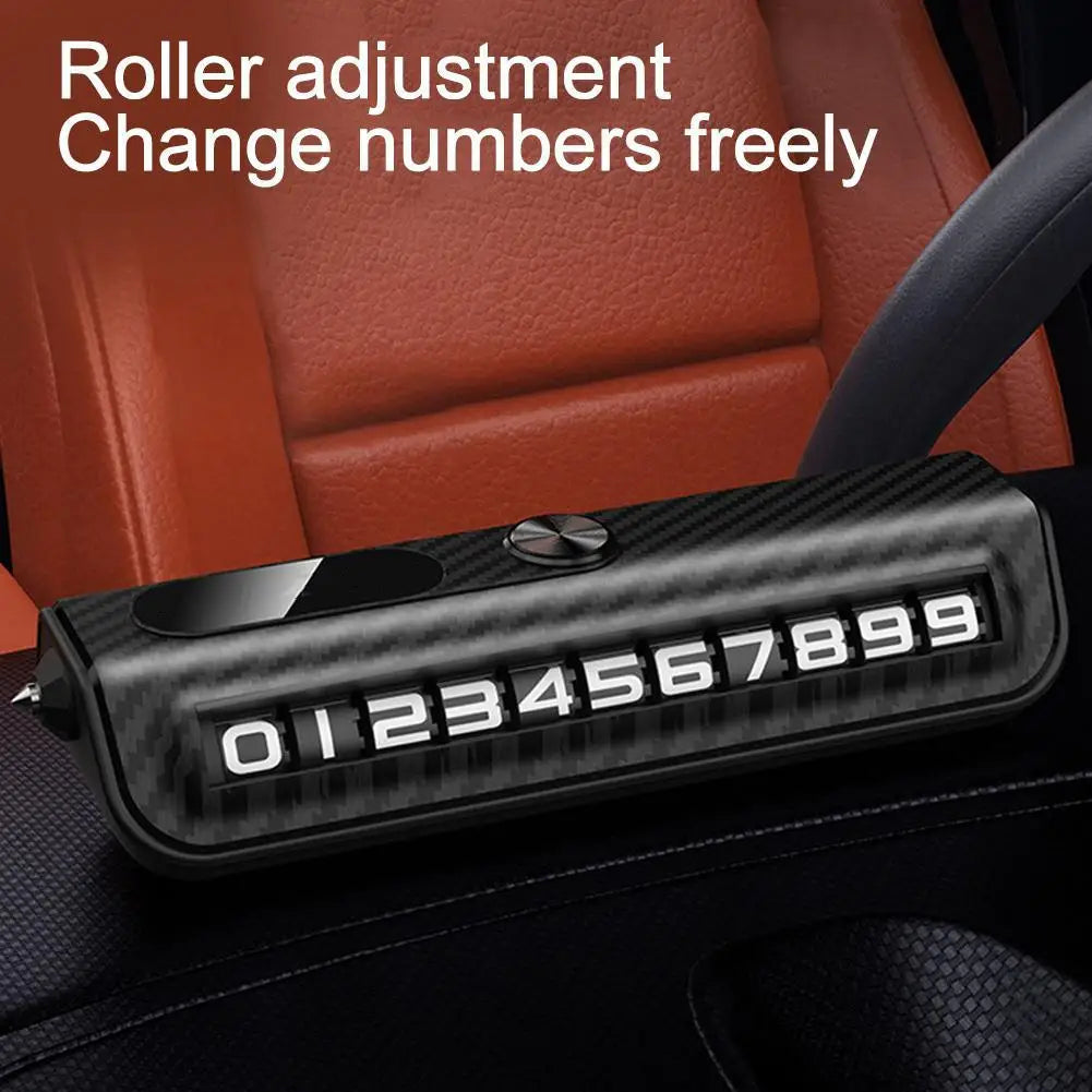 Multi-functional Auto Parking Number 2-in-1 Safety Window Breaker Interior Phone Number Car Decoration Temporary License Plate Oasis Select