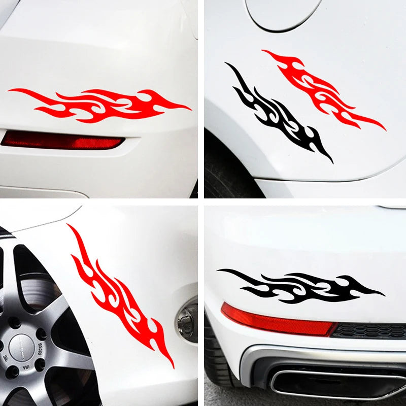Car Stickers Modified Flame Reflective Sticker Auto Exterior Accessories Decals Moto Body Decor Voiture Car Decoration Oasis Select
