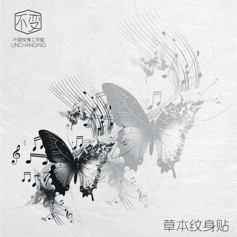 New butterfly tattoo sticker niche hottie personality realistic lasting waterproof advanced sense tattoo Oasis Select HD-001 7x12cm