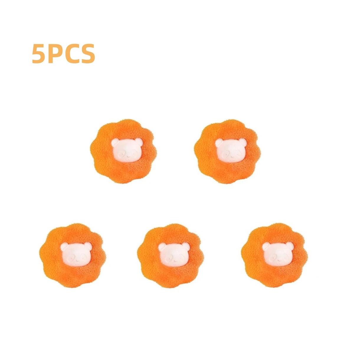 Pet Hair Remover for Washing Machine Reusable Cats Dogs Fur Sticker Hair Brush Lint Dust Collector Dryer Cleaning Laundry Tools Oasis Select Orange-5PCS