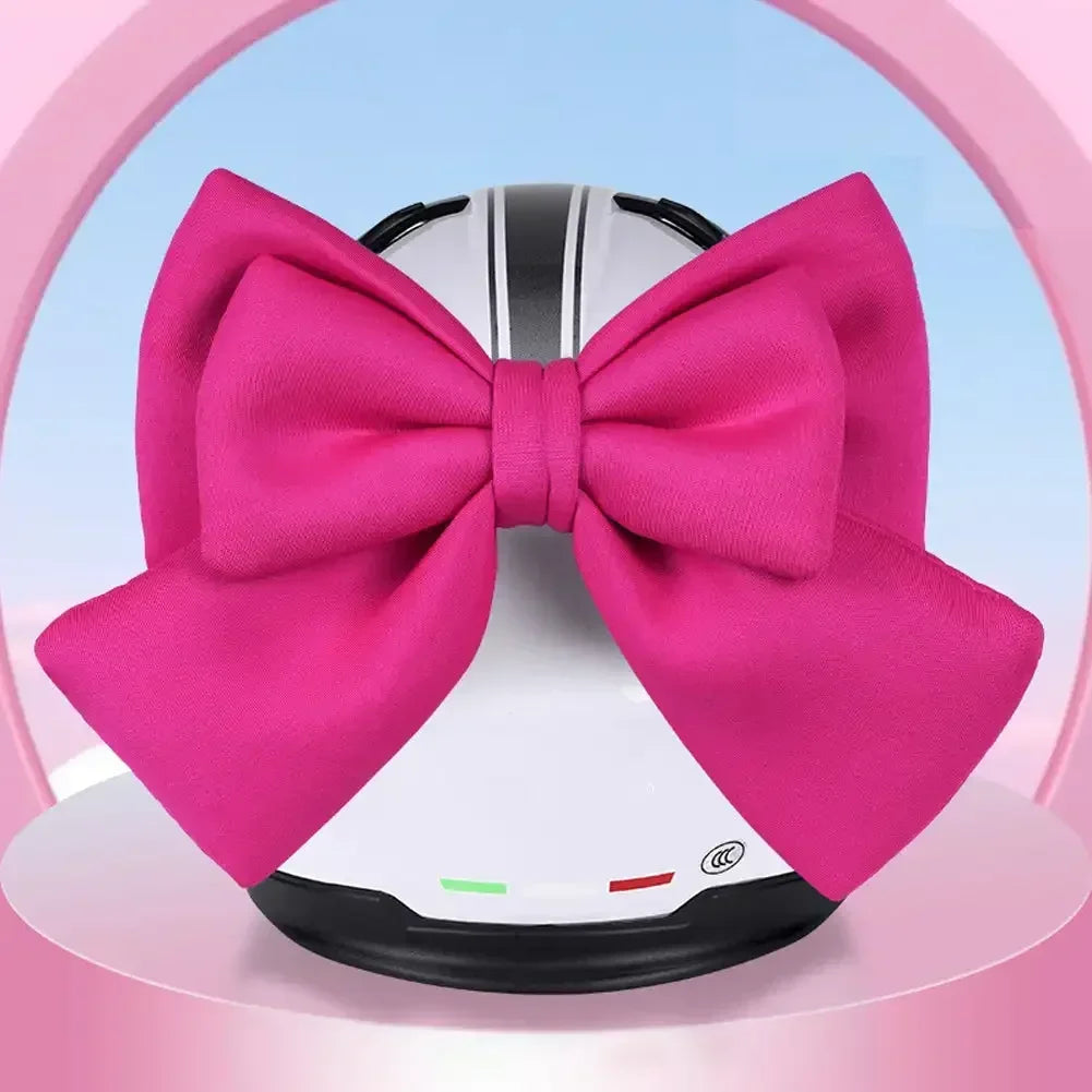 Motorcycle Helmet Butterfly Knot Full Face Off Road Helmet Decor Bow Styling Women Cycling Electric Bike Motorcycle Accessories Oasis Select Rose Red