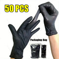 Black Xl Latex Gloves Pvc Gloves Disposable Nitrile Gloves Housework Cleaning Car Industry Gardening Cooking Tools Oasis Select 50 PCS M