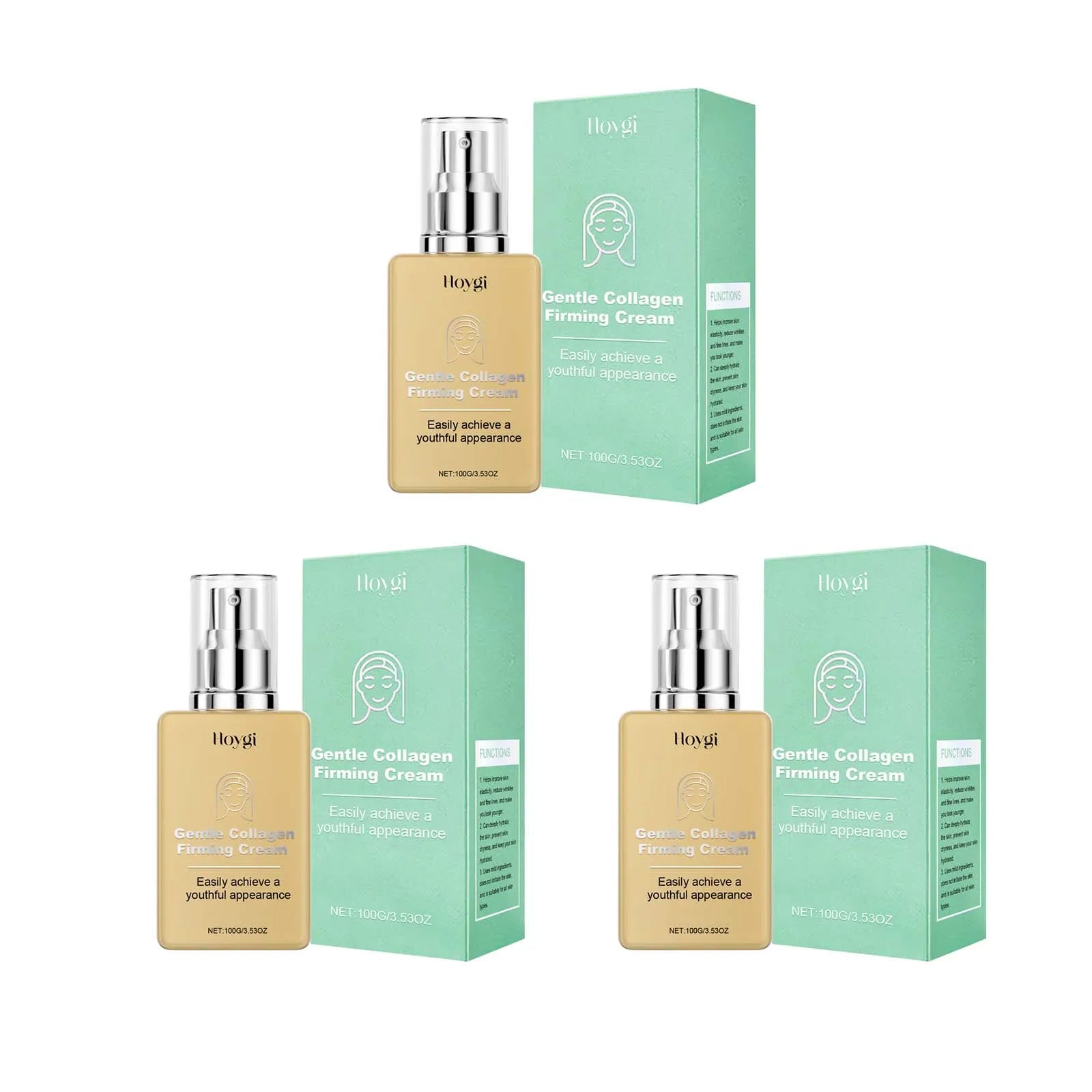 Hoygi Collagen Firming Cream – Fine Lines, Hydration & Brightening Collagen Face Cream Oasis Select 3Pcs