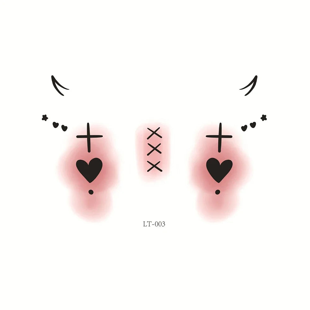 Halloween Transfer Tattoos Face Decoration Party Funny Stickers Suitable For Temporary Makeup Embellishment Party Dress Up Oasis Select 03