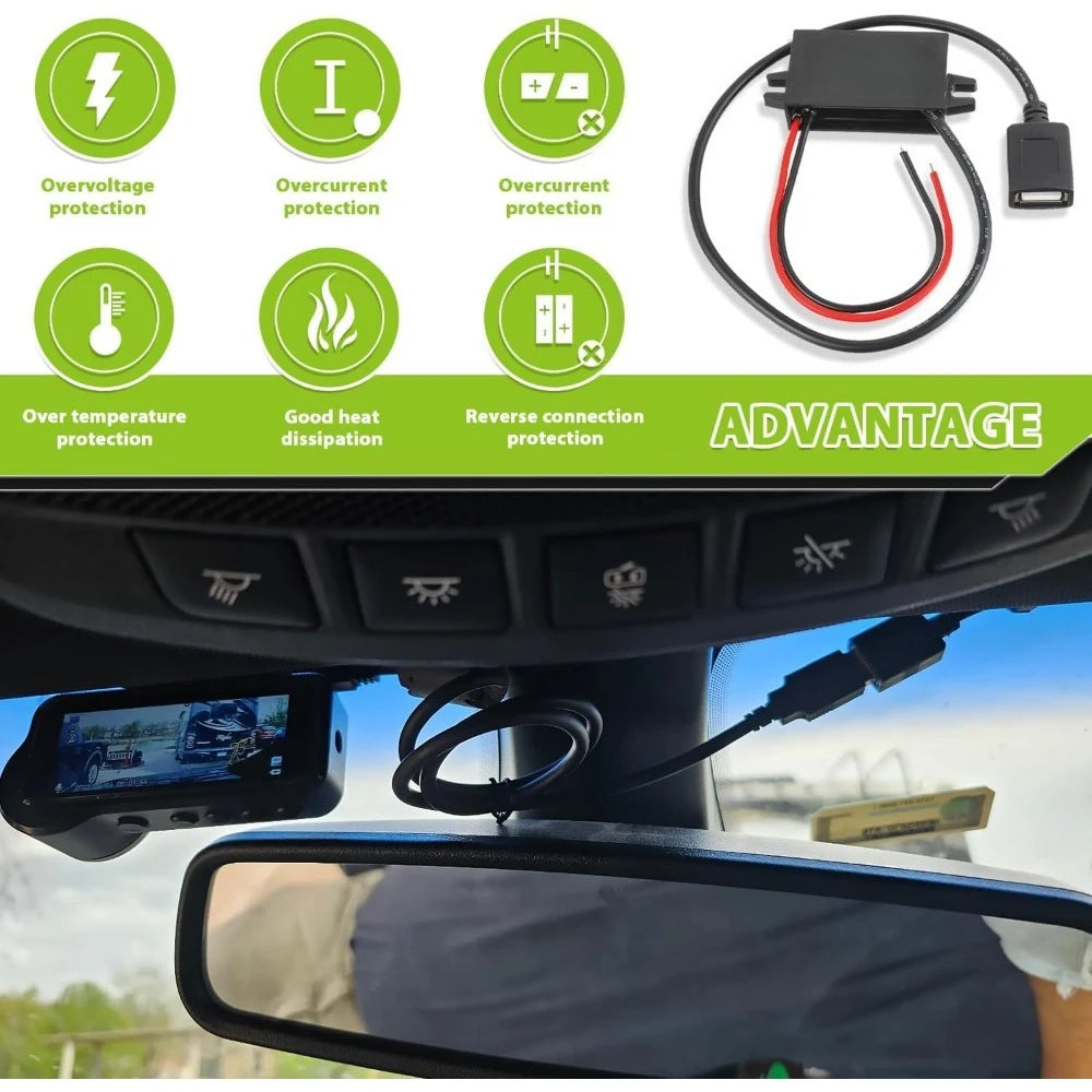Waterpoor DC/DC 12V/24V Step Down To 5V USB Converter Buck Module Direct Current To Direct Current Regulator Car Power Converter Oasis Select