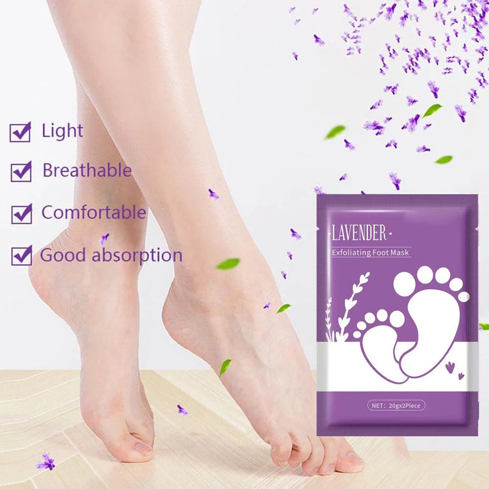 1/3/5 Bags Feet Exfoliating Foot Mask Foot Peeling Dead Skin Lavender Feet Masks Pedicure Socks Moisturizing Whitening Foot Care Oasis Select