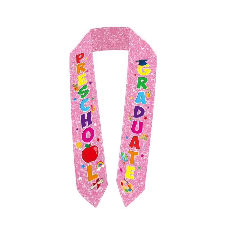 Kindergarten Graduation Stole Shiny Graduation Party Decorations Kids Graduation Sash Unisex For Class Photos Party Decorations Oasis Select Pink