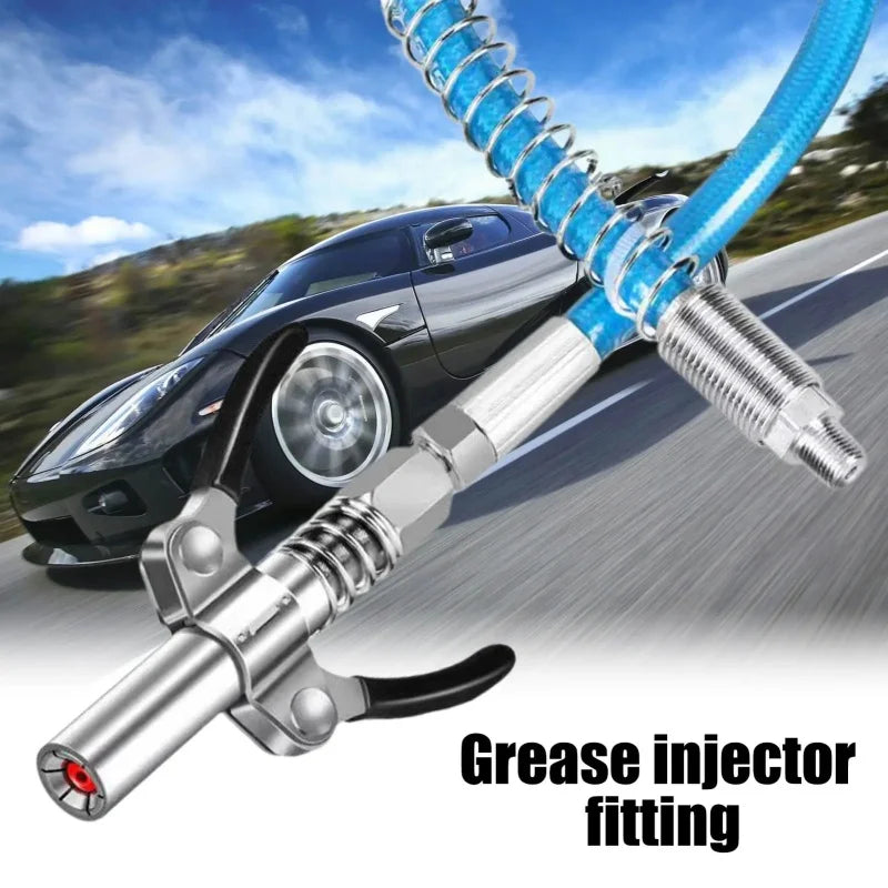 Grease Coupler Heavy-Duty Quick Release Grease Gun Coupler NPTI/8 10000 PSI Two Press Easy To Push Accessories Oasis Select
