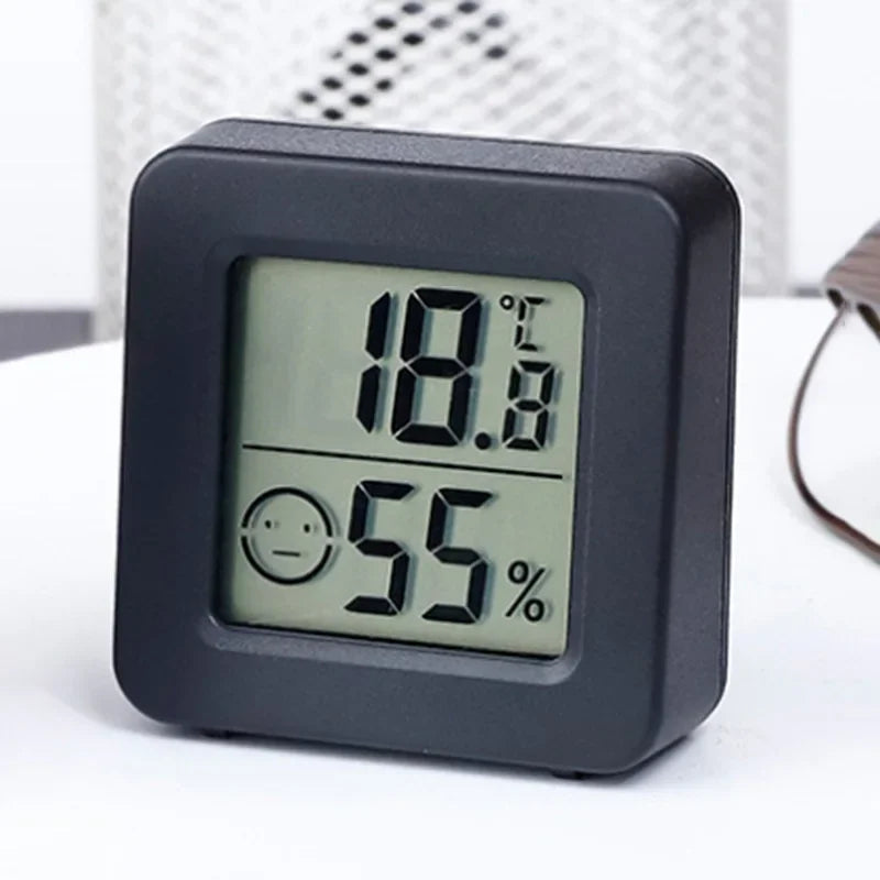 6PCS Mini Digital Thermometer Hygrometer Indoor Temperature LCD Electronic Monitor Hygrometer Outdoor Room Baby Oasis Select 1PCS-Black