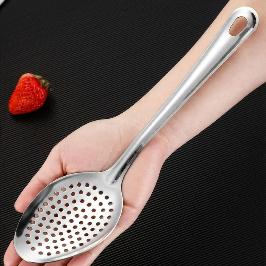 Stainless Steel Strainer Spoon 1PC Slotted Spoons Kitchen Colander Spoon Spoon Filter Strainer Food Scoop Skimmer Colander Oasis Select