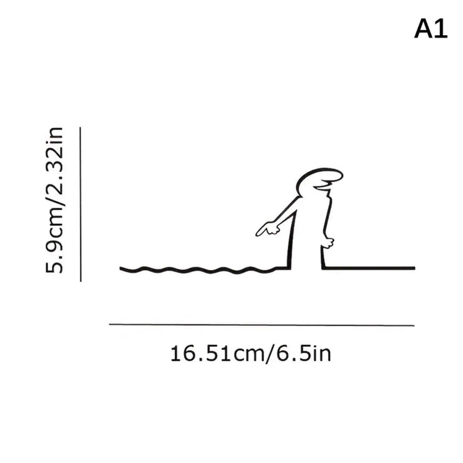 La Linea-Minimalist Line Art Wall Sticker, Waterproof Decal, Home and Car Decoration, Suitable for Walls Doors Glass and Cars Oasis Select A1