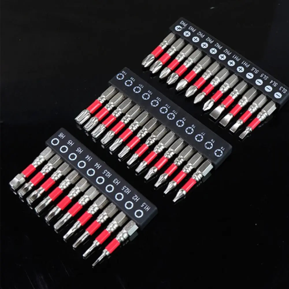Magnetic Hex Screwdriver Bit Set S2 Steel 1/4" Impact Driver