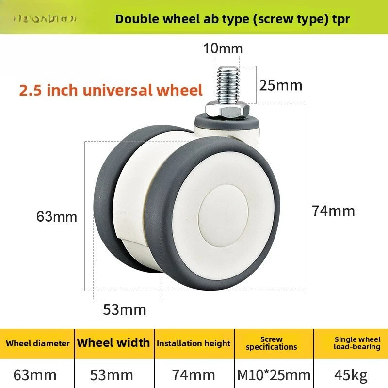 4pcs 1.5 Inch Flat Casters Right-Angle Wire Teeth Planter With Furniture Plastic Casters Office Activities Cabinet Wheels Oasis Select 4pcs 2.5inch 1