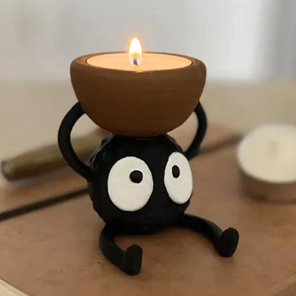 Cute Candlestick Holders Tea Light Candle Holder Briquette 3D Printed Candlestick Stand Candle Holder Small Candle Holder Oasis Select Default Title