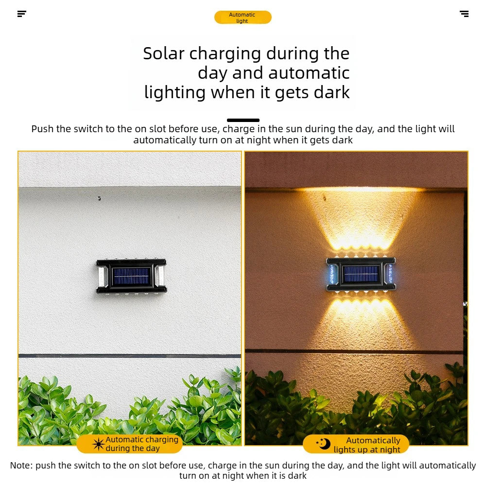 1-5PCS Solar Wall Wash Lights Outdoor IP65 Waterproof LED Warm White Landscape Lighting for Garden Yard Patio Ambient Decor Oasis Select
