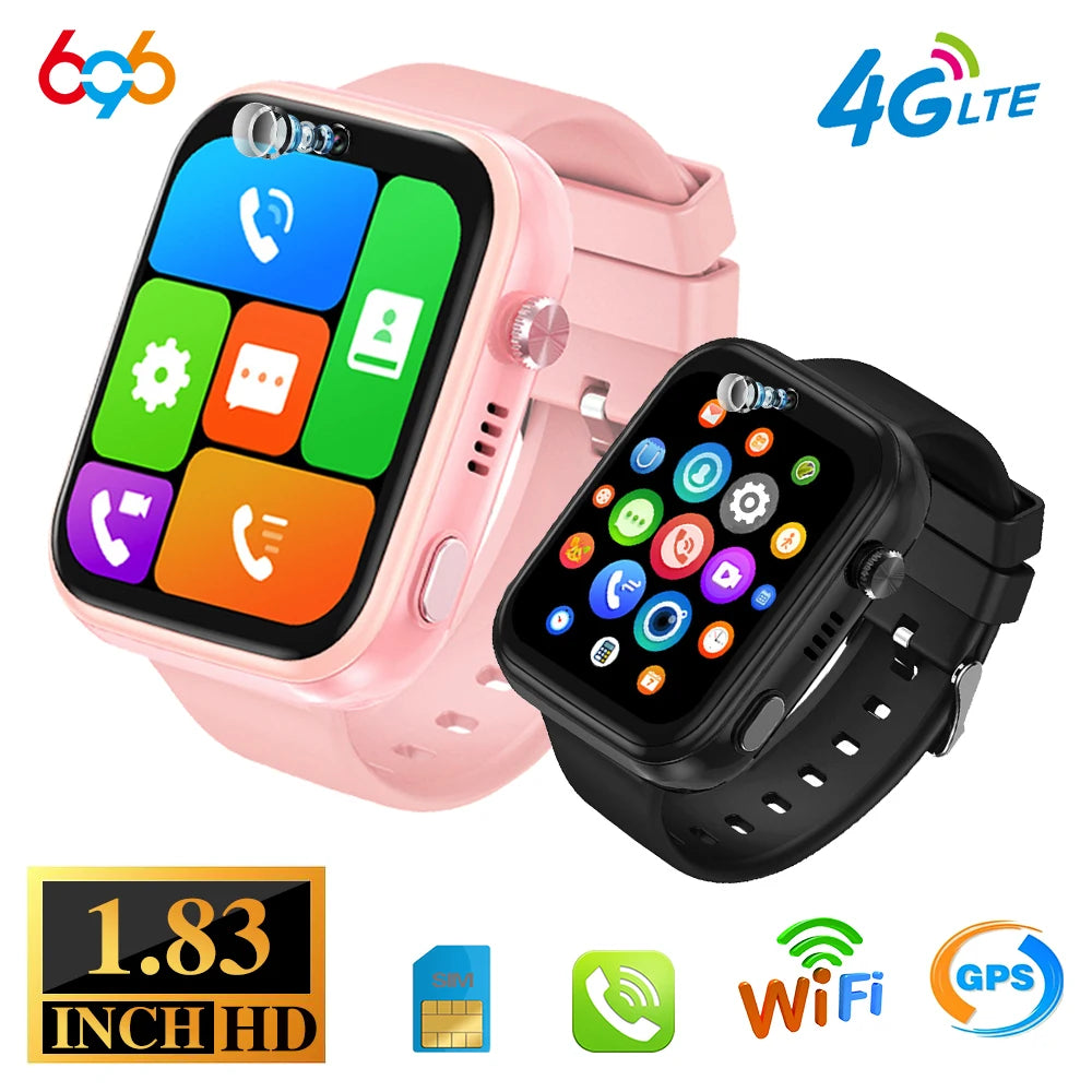 New 1.83" Kids 4G Video Call Smart Watch GPS WIFI LBS Positioning Children Music Palying Watches Waterproof Smartwatch Student Oasis Select