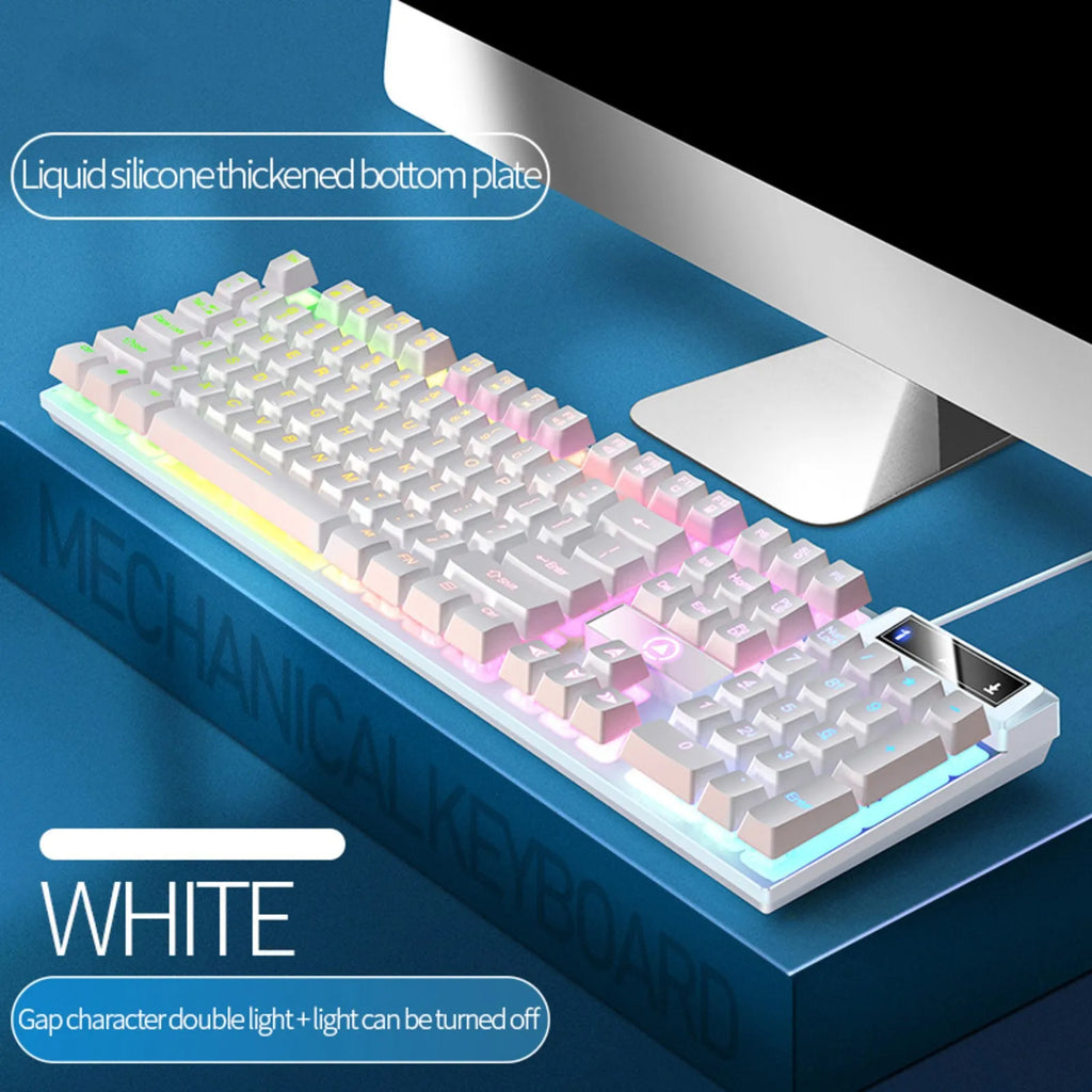 Carving K500 Wired Gaming Keyboard – RGB Backlit 104-Key Gaming Keyboard Oasis Select E One Size