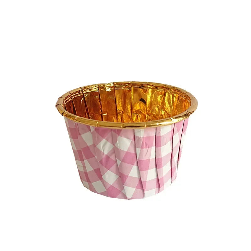Gold Foil Rolled Paper Cups, Muffin Cupcake, Wedding Party Decorations, Heat Resistant, Kitchen Baking Accessories, 30Pcs Oasis Select 10