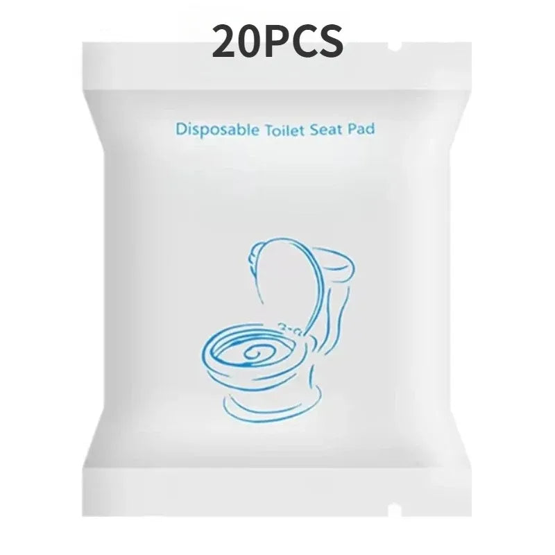 50/20/10pcs Portable Disposable Toilet Seat Cover Waterproof Non-woven Protective Cover Seat Cushion Travel Camp Hotel Bathroom Oasis Select MTD-20PCS