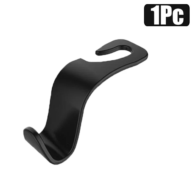 1/2/4Pcs Universal Auto Seat Headrest Hook Storage Hanger Car Vehicle Back Seat Organizer Holder Car Interior Accessories Oasis Select Black 1Pc