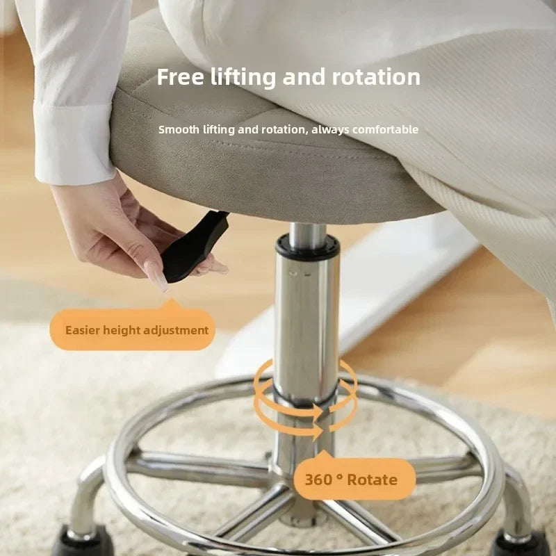 Beauty stool pulley beauty salon barber shop lift chair big work stool hair home backrest round stool Oasis Select