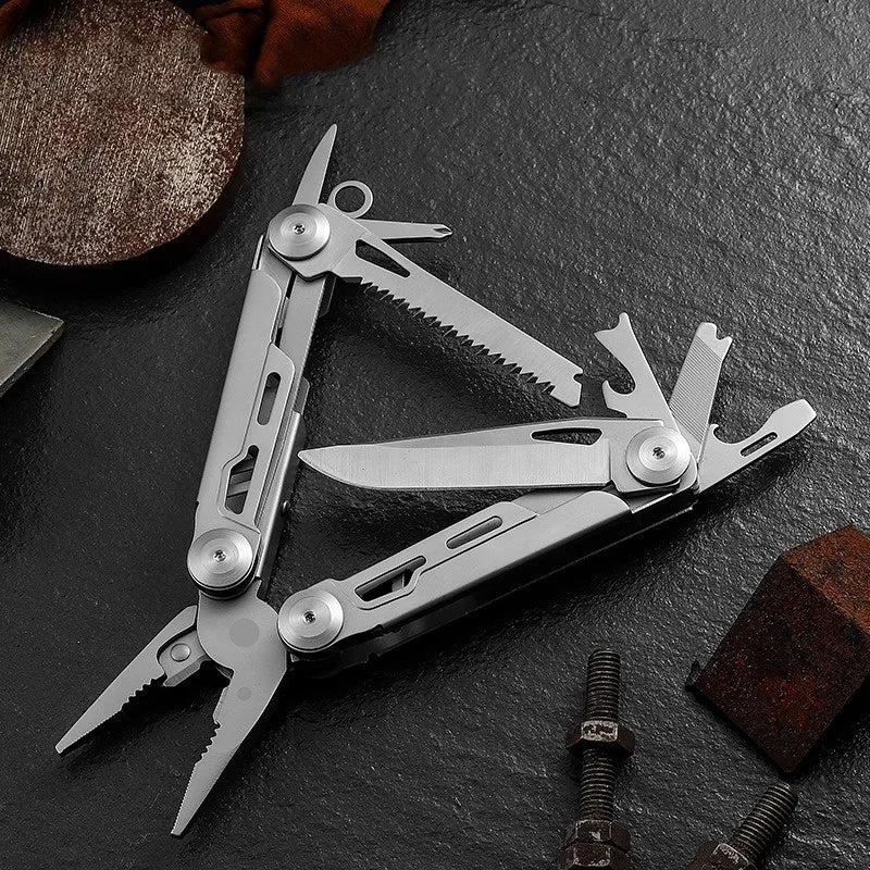 JUSTINLAU 1PC 13 in 1 Multifunctional Folding Combination Tool Clamp EDC Outdoor Equipment Tool Available Manual Tools Oasis Select