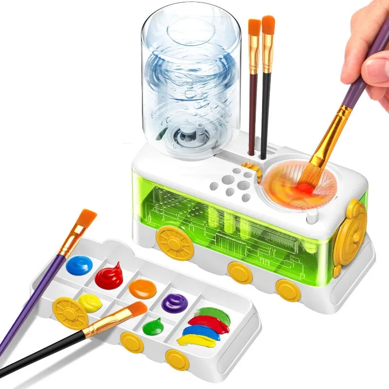 Brush Rinser Cup Automatic Water Changing, Watercolor Acrylic Oil Painting Brush Cleaning Paint Brush Washer Cleaning Machine Oasis Select