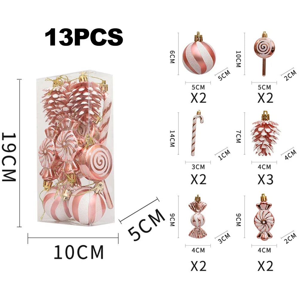 Holiday Tree Decor Christmas Decorations Festive Gatherings Multiple Styles Available Vibrant Red And White Colors Oasis Select Rose Gold China Mainland