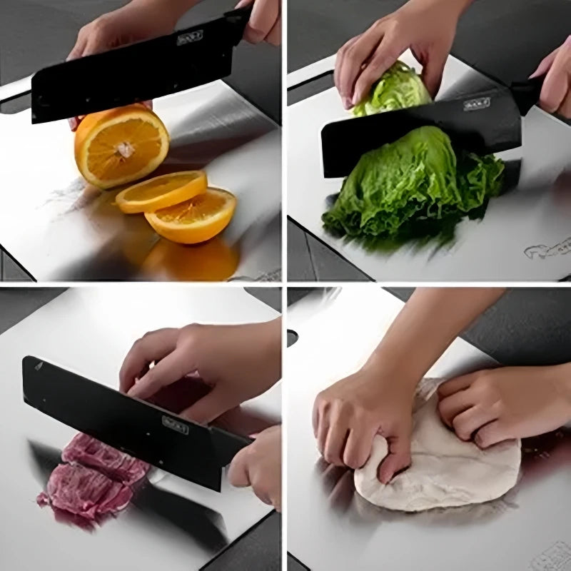 304 Stainless Steel Panel and Chopping Board Kitchen Household Double Sided Kneading Dough Fruit Meat Chopping Cutting Board Oasis Select