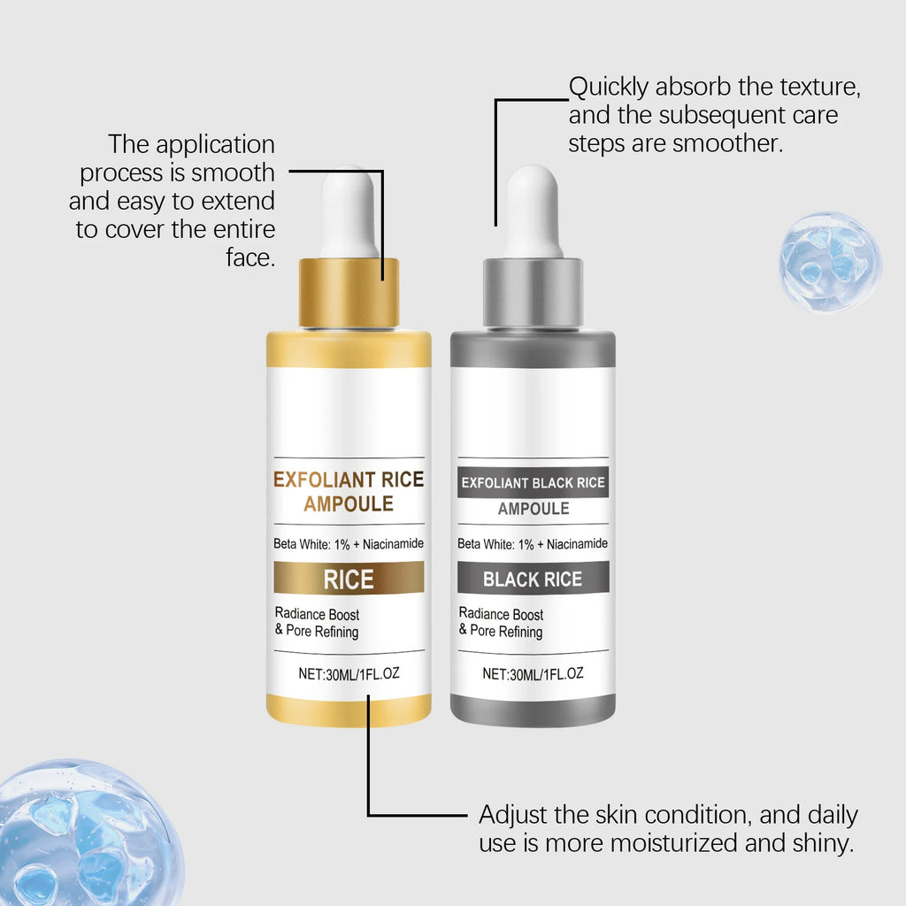 Black Rice Brightening Exfoliant Ampoule – Face & Body Scrub