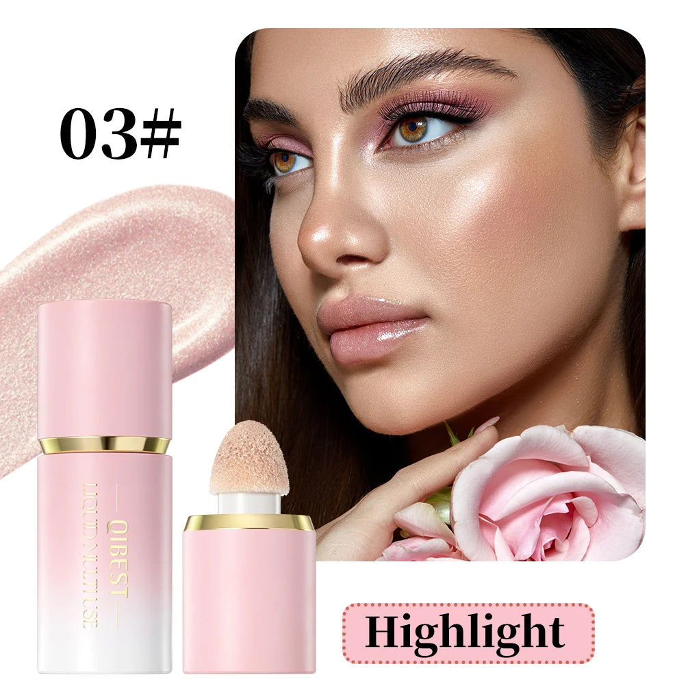 QiBest Liquid Blush Highlighter & Contour Stick – 6 Shades