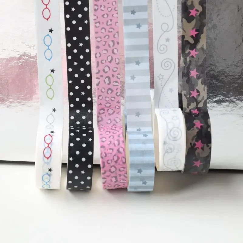 Aesthetic Polka Dot Adhesive Tape Pack 1/6Pcs INS Style Easy Tear No Residue for Journaling Scrapbooking DIY Art Oasis Select