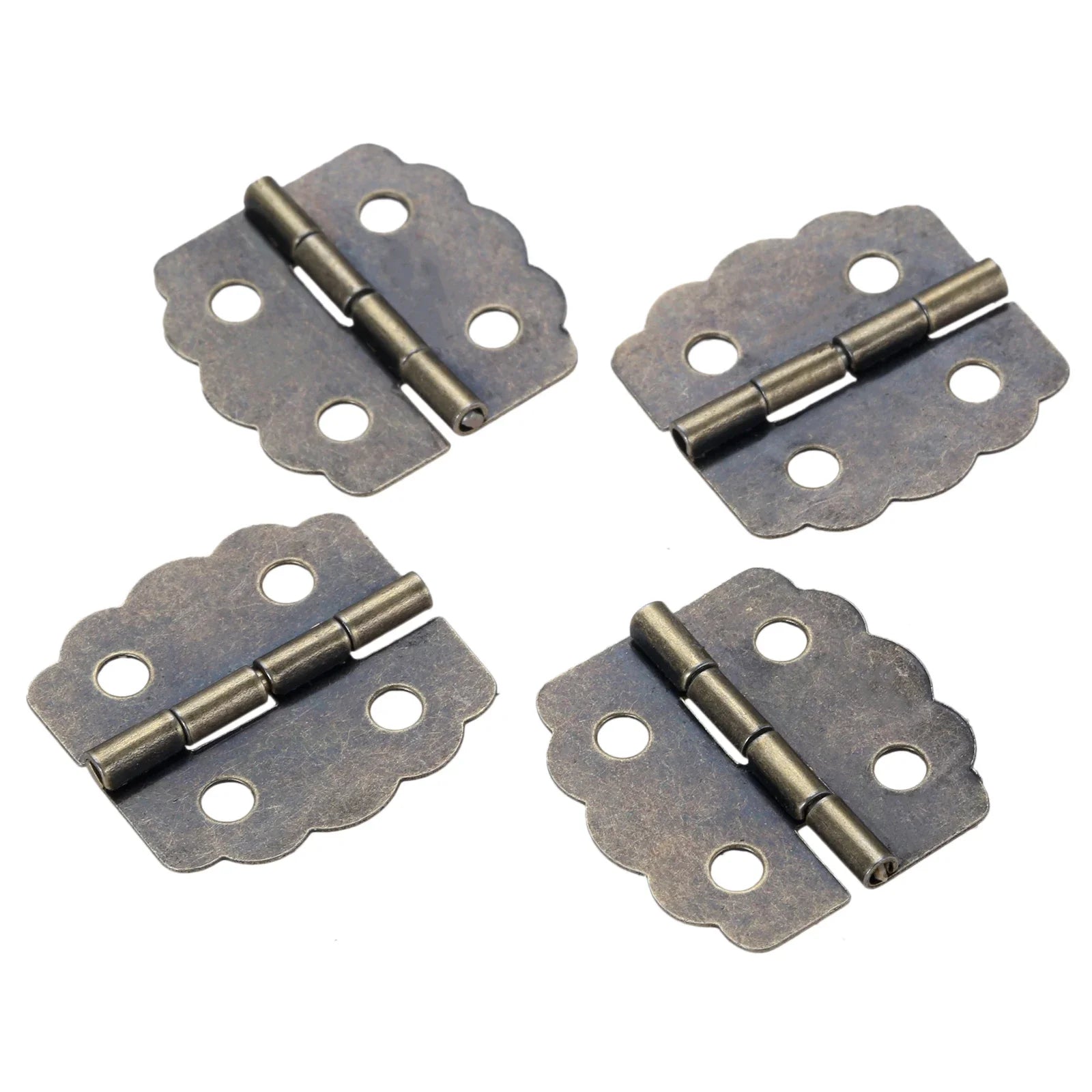 4 pcs Antique Bronze Kitchen Cabinet Door Hinges Jewelry Boxes hinges Dollhouse hinge Furniture Fittings Accessories Oasis Select