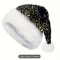 Sequined Christmas Hats Party Headwear Photo Props Adults and Children Enlarged and Thickened Christmas Oasis Select black gold 50x65cm