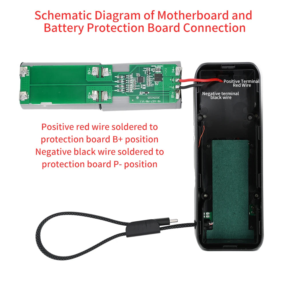 PD100W Portable Power Bank Kit DIY Fast Charging with Digital Display Multi-Layer Protection for Smartphones 21700 Battery Case Oasis Select