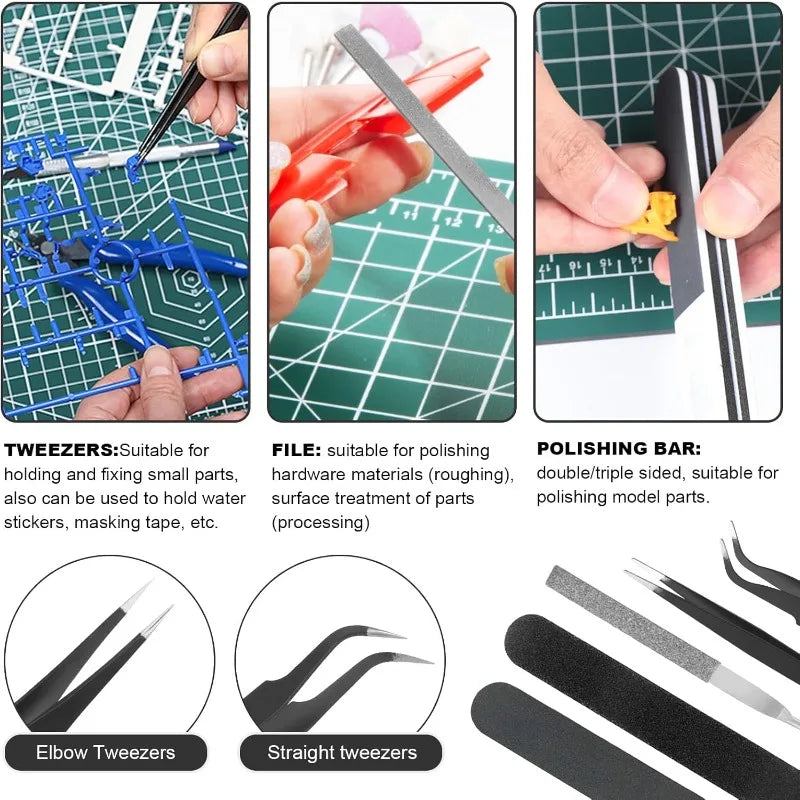 Model Making Basic Tools Handmade Model Car Hobby Building Repair and Assembly Tools Starter Kit for DIY Craft Projects Oasis Select